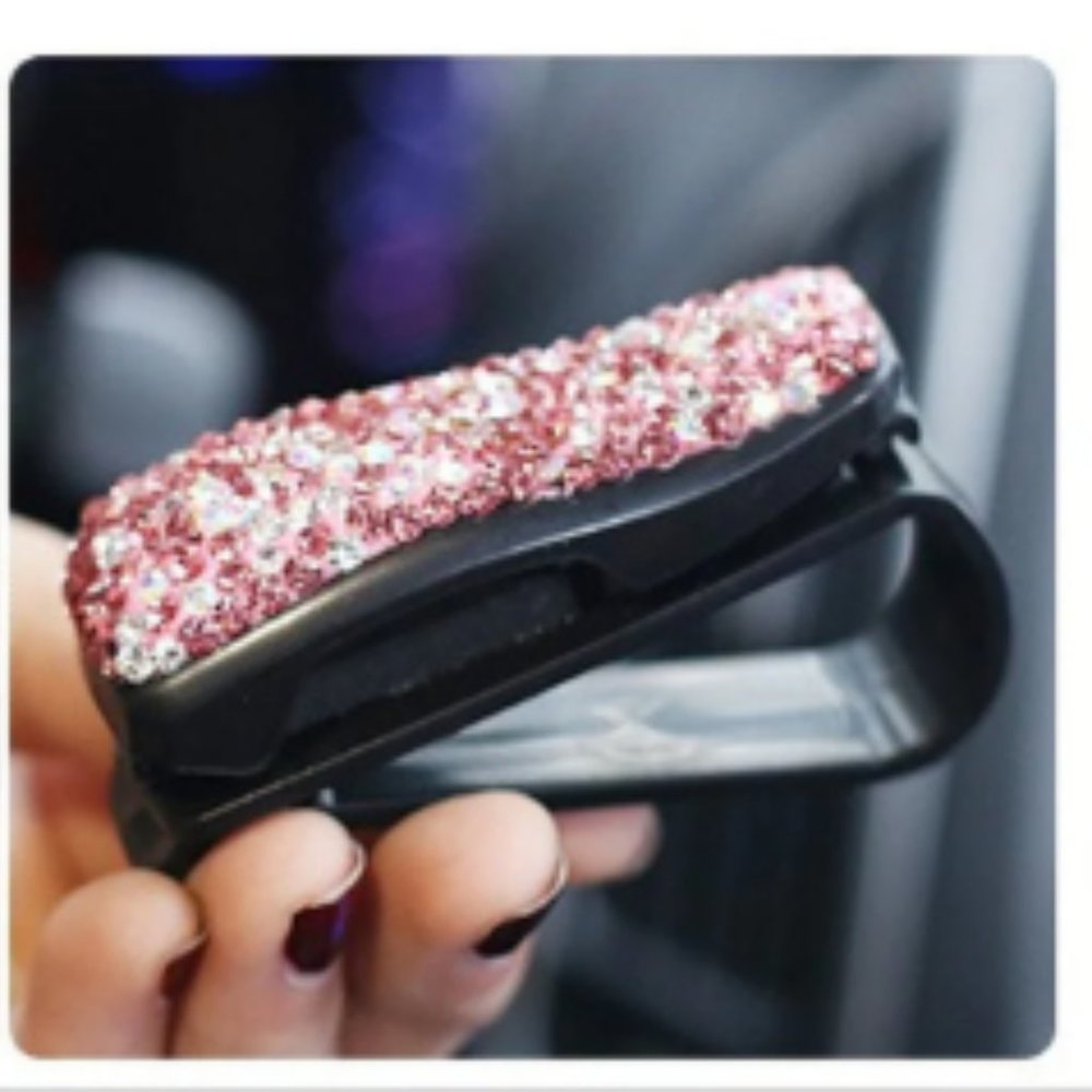 Bling Eyeglasses holder clip for Car vehicle